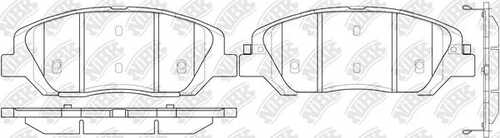 NIBK PN0446 Комплект тормозных колодок, дисковый тормоз