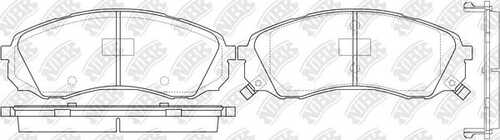 NIBK PN0458 Комплект тормозных колодок, дисковый тормоз