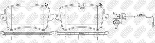 NIBK PN0478W Комплект тормозных колодок, дисковый тормоз