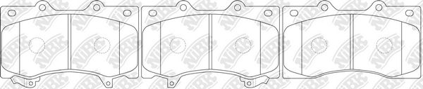 NIBK PN0555 Комплект тормозных колодок, дисковый тормоз