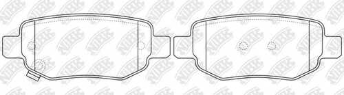 NIBK PN0846 - колодки дисковые задние! Cherry A3 M11/Arrizo 7E5/Qiyun 3/Tiggo T11/II 1.6-2.4 08>