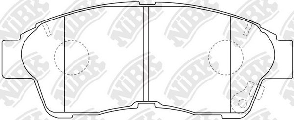 NIBK PN1322 - колодки дисковые п. Toyota Camry 2.2 92-96/Corolla 95-02