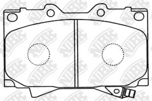 NIBK PN1411 Колодки тормозные дисковые;- колодки дисковые п. Toyota Land Cruiser 100 4.7i 32V/4.2TD 98>