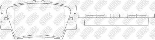 NIBK PN1522 Комплект тормозных колодок, дисковый тормоз
