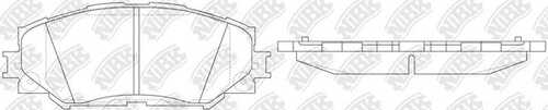 NIBK PN1524 Комплект тормозных колодок, дисковый тормоз