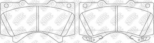 NIBK PN1541 Комплект тормозных колодок, дисковый тормоз