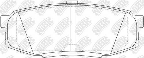 NIBK PN1542 Комплект тормозных колодок, дисковый тормоз