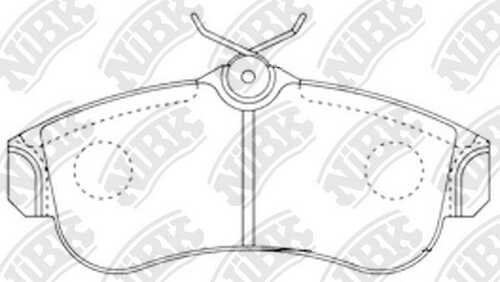 NIBK PN2180 - колодки дисковые передние! Nissan Primera 2.0/2.0TD 90-02/Almera 1.5/1.8/2.2TDi 00>