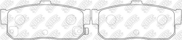 NIBK PN2224 Комплект тормозных колодок, дисковый тормоз