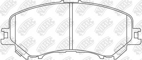 NIBK PN2804 Комплект тормозных колодок, дисковый тормоз