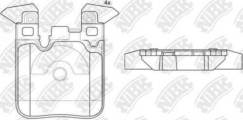 NIBK PN32004 - колодки дисковые! задние BMW F20/F21/F30/F31/F34 1.4-2.8/1.6D-2.4D 10>