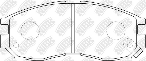 NIBK PN3271 - колодки дисковые п. Mitsubishi Colt 1.5/1.6/1.8 89>