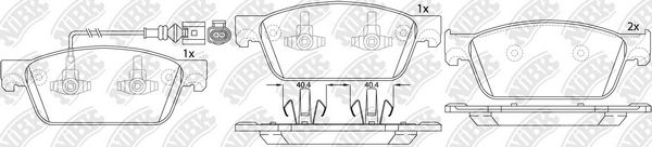 NIBK PN33001W - колодки дисковые! передние VW T5 2.0TDi 09>