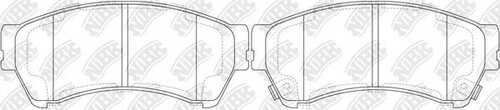 NIBK PN5806 Комплект тормозных колодок, дисковый тормоз