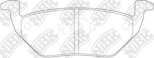 NIBK PN5808 Комплект тормозных колодок, дисковый тормоз