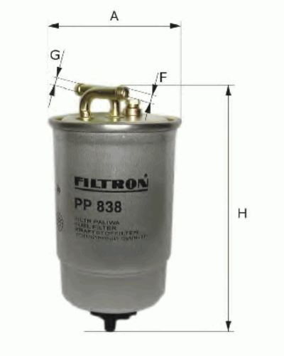 FILTRON PP838 Фильтр топливный! Ford Escort/Fiesta 1.8D 90-93