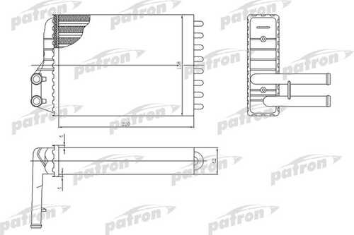 PATRON PRS2016 Радиатор отопителя CHRYSLER: NEON 2.0/1.