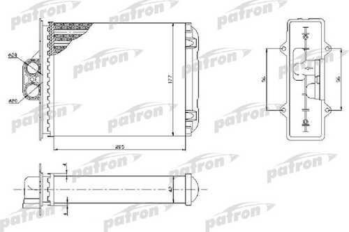 PATRON PRS2050 Радиатор отопителя OPEL: VECTRA all, 95-