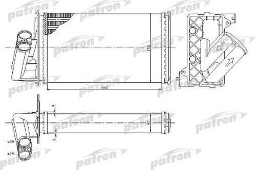 PATRON PRS2070 Радиатор отопителя RENAULT: LAGUNA all