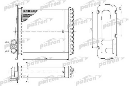 PATRON PRS2072 Теплообменник, отопление салона