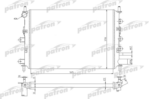 PATRON PRS3435 Радиатор системы охлаждения FORD: ESCORT