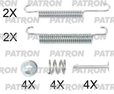 PATRON PSRK0225 Комплект монтажный тормозных колодок барабанных KIA: CEED (ED) 06-, CEED (ED) 07- HYUNDAI: