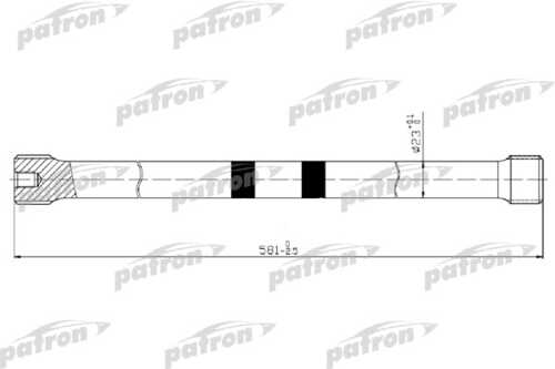 PATRON PTB1003 Торсион прав RENAULT MEGANE L580мм, 30-31 зуб.