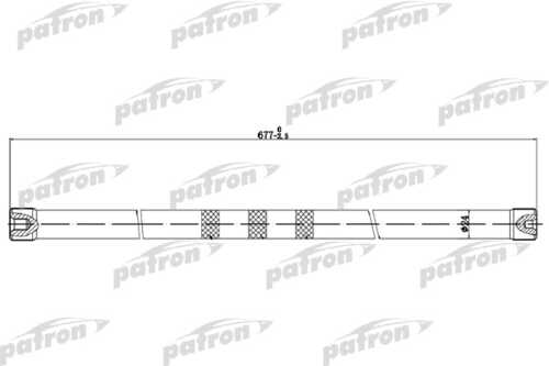 PATRON PTB1006 Торсион лев RENAULT MEGANE 19 L677мм, 26-27 зуб.