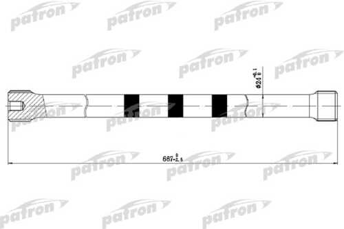 PATRON PTB1007 Торсион лев RENAULT MEGANE SCENIC LAGUNA L668мм, 30-31 зуб.