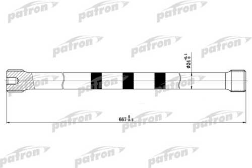 PATRON PTB1008 Торсион прав RENAULT MEGANE SCENIC LAGUNA L668мм, 30-31 зуб.