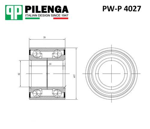 PILENGA PW-P 4027 Подшипника ступицы задней! Renault Duster 10>