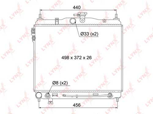 LYNX RB-1059 Радиатор системы охлаждения! АКПП Hyundai Getz 1.6 02>