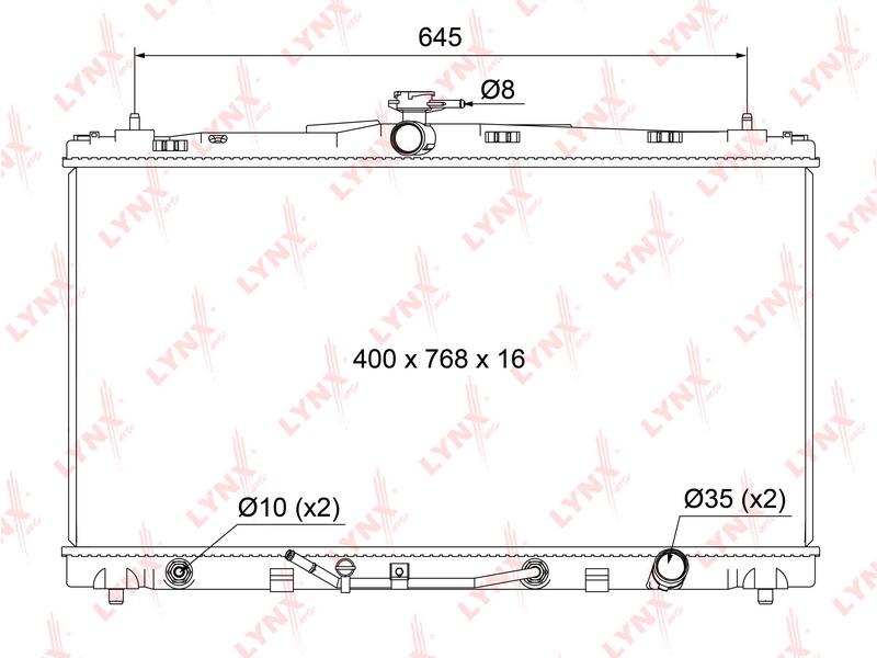 LYNX RB-1126 Радиатор охлаждения паяный AT