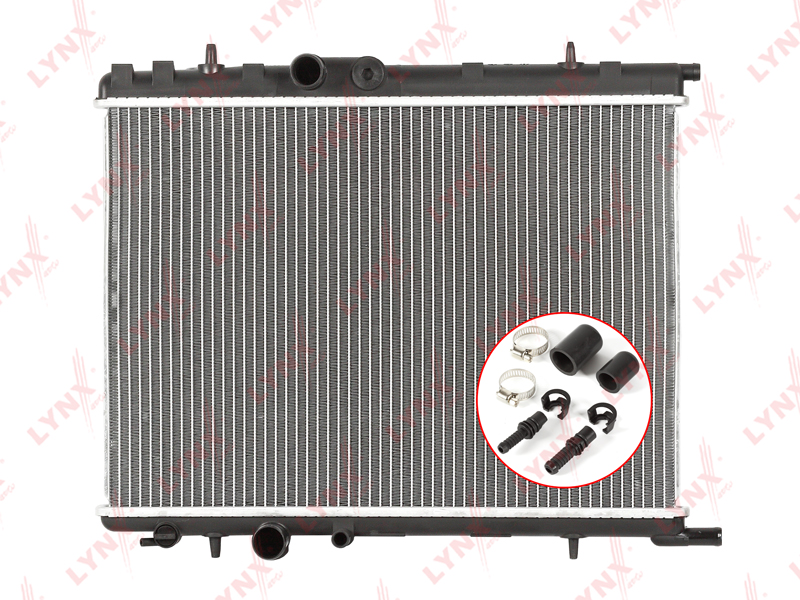 LYNX RB-1477 Радиатор системы охлаждения! Citroen C4/Xsara,Peugeot 206/307 1.4/1.6i 97>