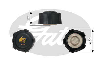 GATES RC223 Крышка радиатора! Renault Logan/Sandero/Duster 1.4/1.6/1.5dCi 04>;Крышка, резервуар охлаждающей жидкости