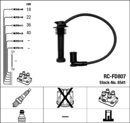 NGK RC-FD807 Комплект проводов зажигания