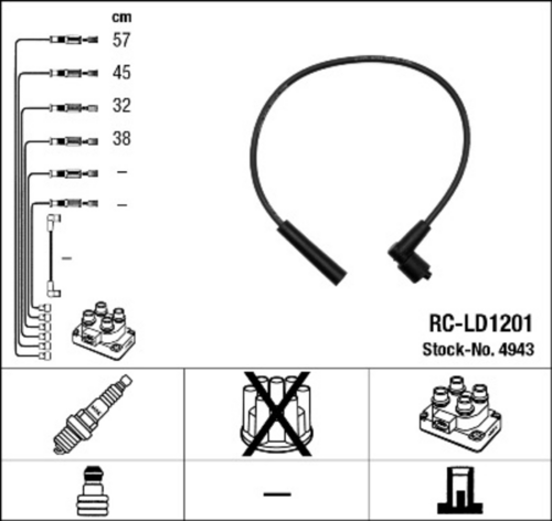 NGK RCLD1201 RC-LD 1201 комплект проводов! (L) Lada 2108i-210993i/2114i-2115i 98>
