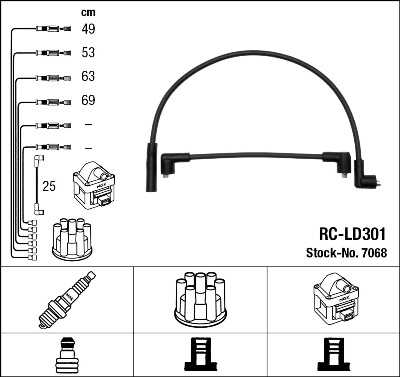 NGK RC-LD301 Комплект проводов зажигания