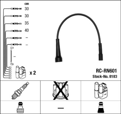 NGK RC-RN601 Комплект проводов зажигания