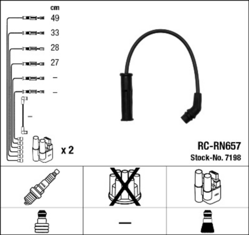 NGK RC-RN657 Комплект проводов зажигания