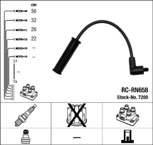 NGK RC-RN658 Комплект проводов зажигания