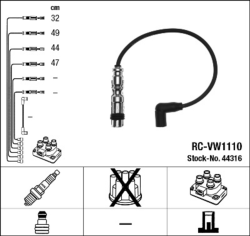NGK RC-VW1110 Комплект проводов зажигания