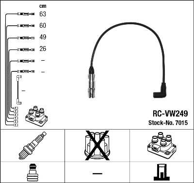 NGK RC-VW249 Комплект проводов зажигания