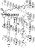 FEBEST RINGFL007PCS10 Кольцо уплотн. форсунки впрыска топлива! упак. 10 шт TOYOTA LAND CRUISER PRADO