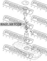 FEBEST RINGFL-009-PCS10 Прокладка, датчик уровня топлива