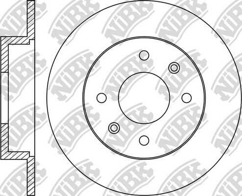 NIBK RN1040 - диск тормозной задний! Nissan Almera/Primera all 90>