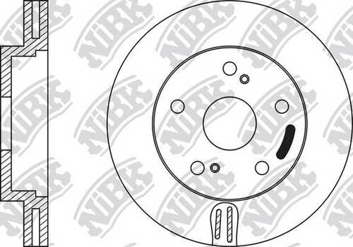 NIBK RN1058 - диск тормозной передний! Toyota Carina 1.6 92-97