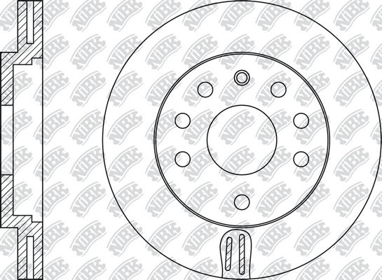 NIBK RN1112 - диск тормозной передний! Opel Astra 1.4-2.0TDi/2.2TDi 98>