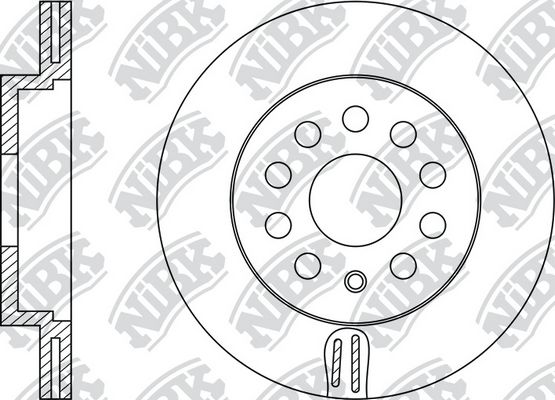 NIBK RN1179 - диск тормозной передний! Audi A3, VW Golf 1.4-2.0TDi 00>