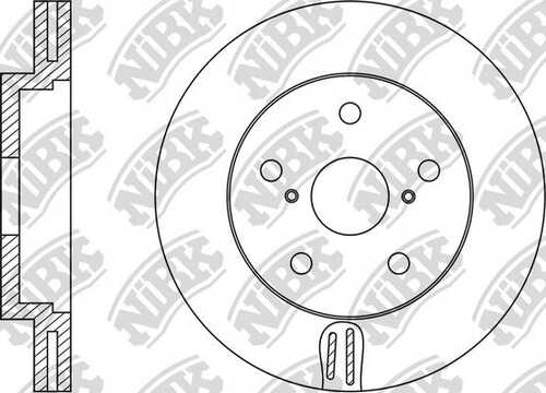 NIBK RN1200 - диск тормозной передний! Toyota Avensis 1.8/2.0 03>
